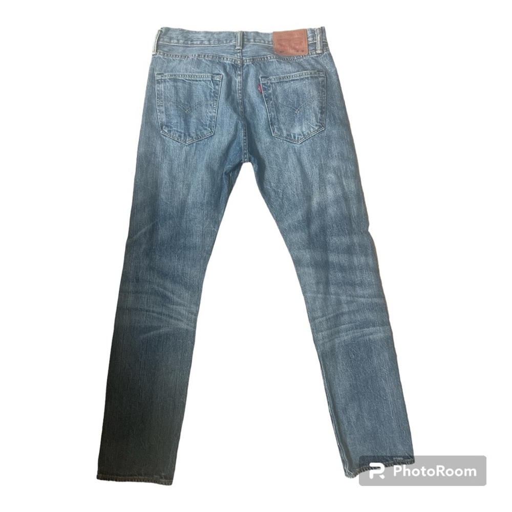 Levi's Blue Straight Leg Jeans with Classic Indigo Wash